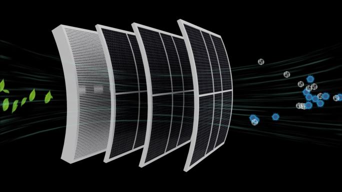 空气净化系统3D动画演示