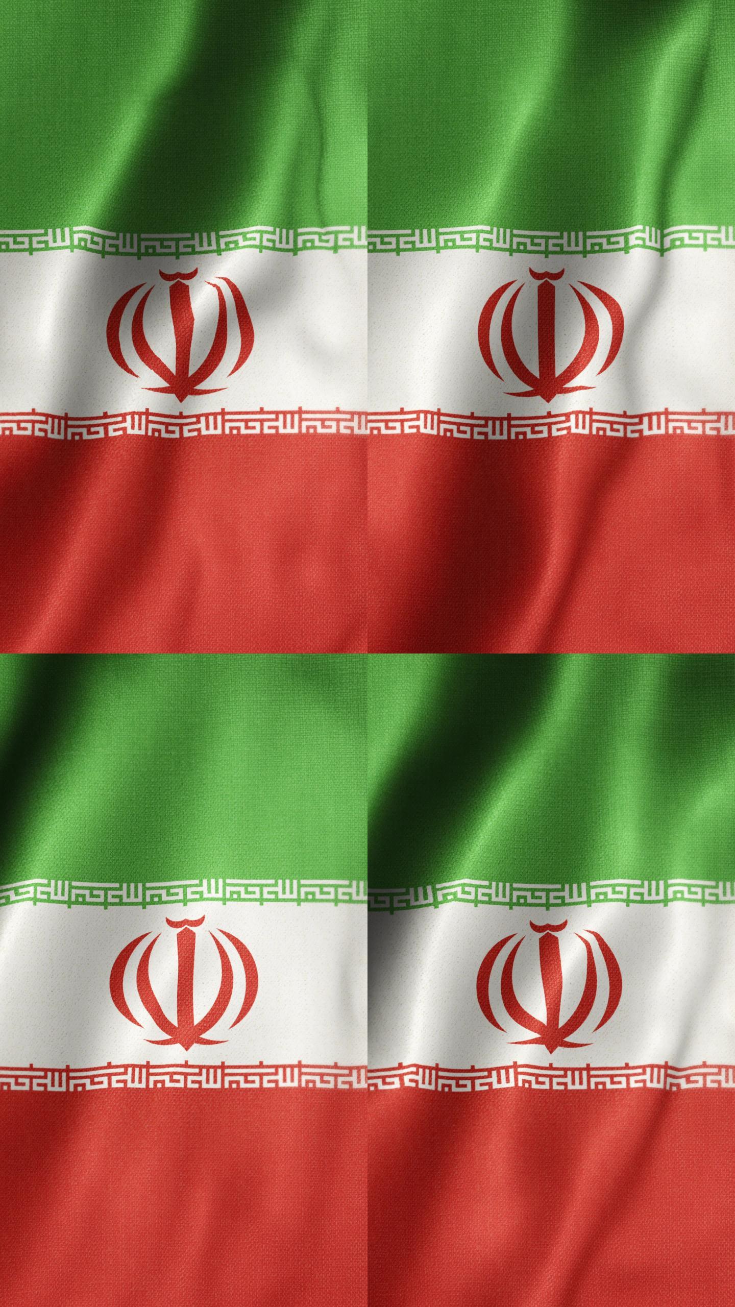 伊朗国旗视频素材竖屏竖版