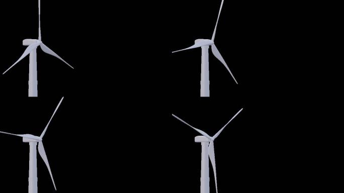 风车双碳风能风电清洁能源碳减排