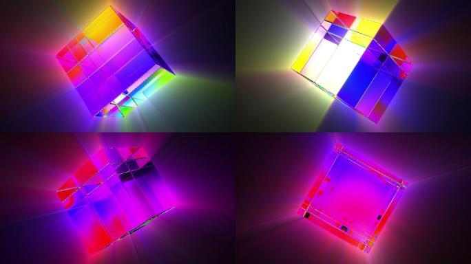 抽象立方体发光动画