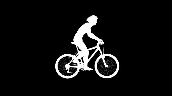 骑自行车的男人【循环带通道】