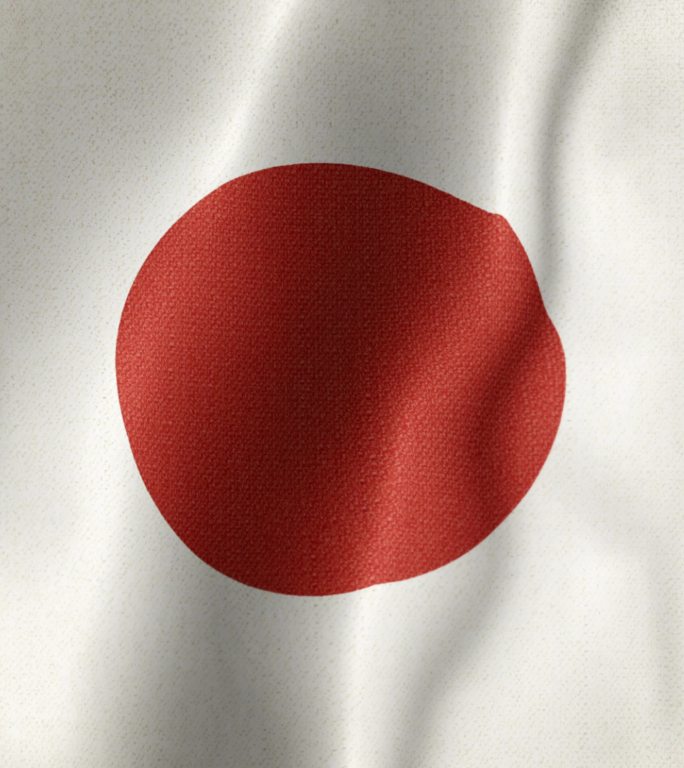 日本国旗动画竖屏竖版旗帜章旗飘动飘扬