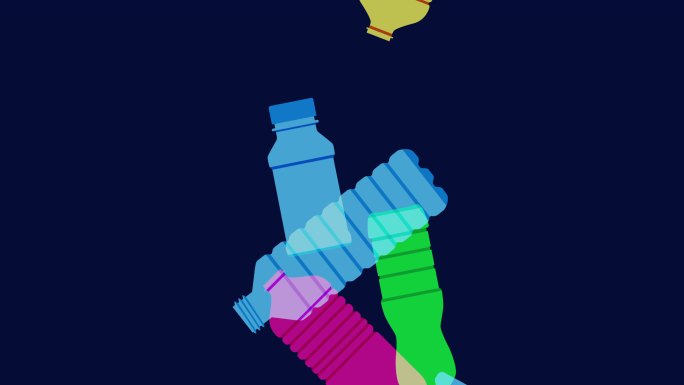 饮料瓶动画塑料运动图像垃圾轮廓消费主义