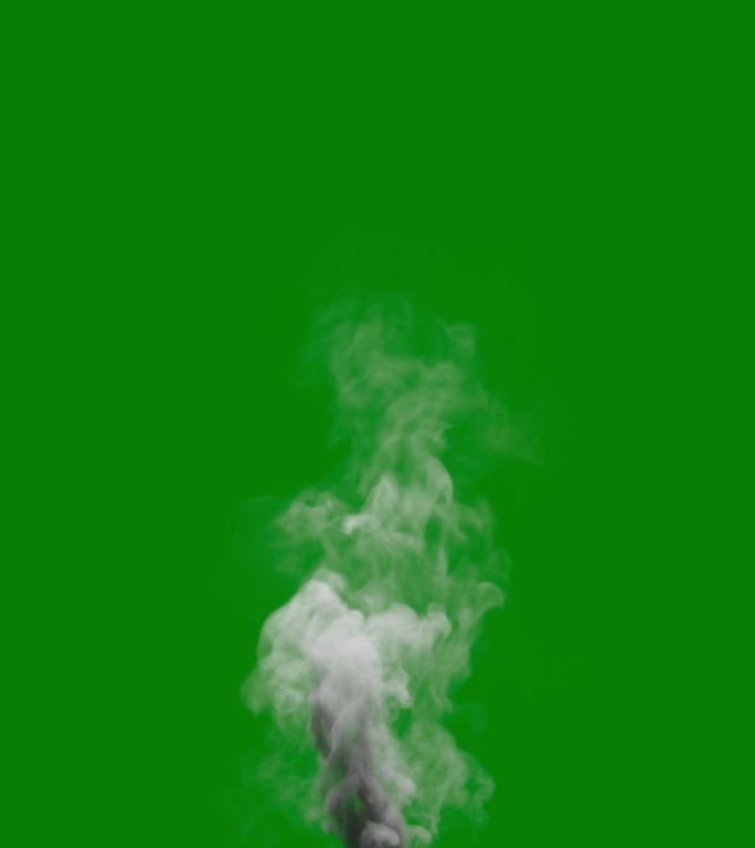 绿色屏幕上的烟雾
