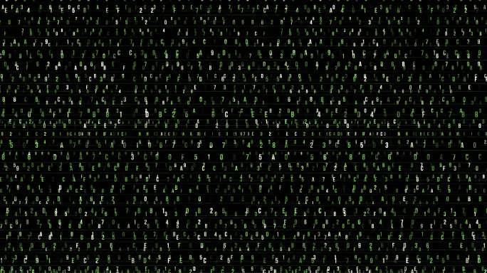 4k未来科技数字信号黑客帝国矩阵流动代码