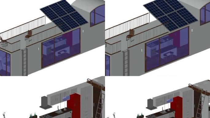 海运集装箱仓库四边面obj通用