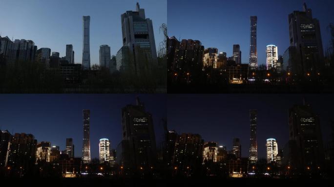 中国北京东三环中国尊建筑群延时摄影