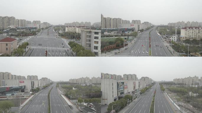 上海疫情空旷街道浦东新区log原素材