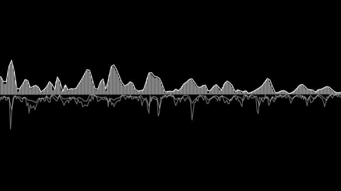 数字音频动画黑白特效波纹声波波动跳动