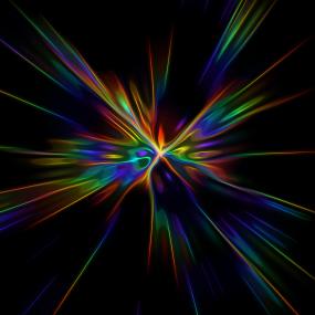 彩虹光 光线 放射 冲击波 粒子ae模板