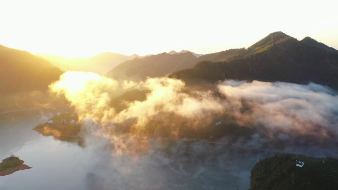 山川  河流 山脉 日出 唯美