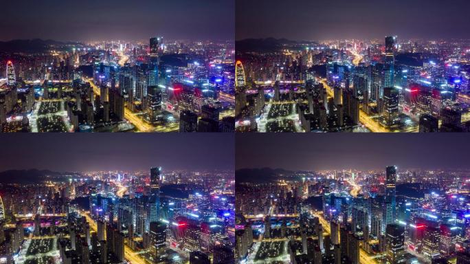 4K济南汉峪金谷城市高楼延时摄影