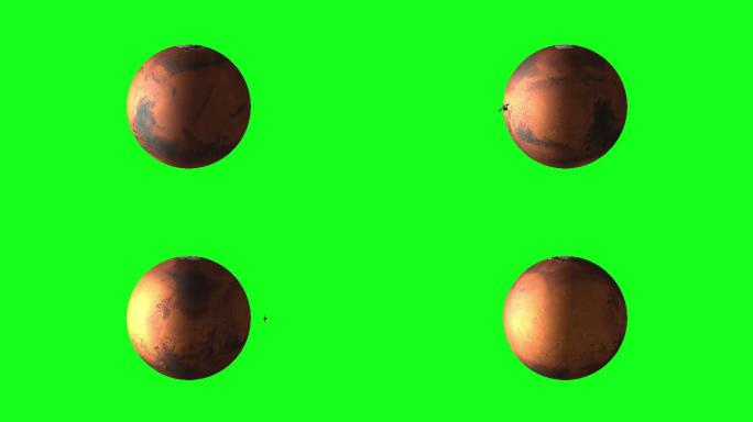 旋转的球体火星带通道