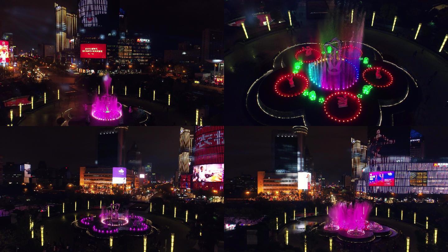 杭州 武林门喷泉 夜景