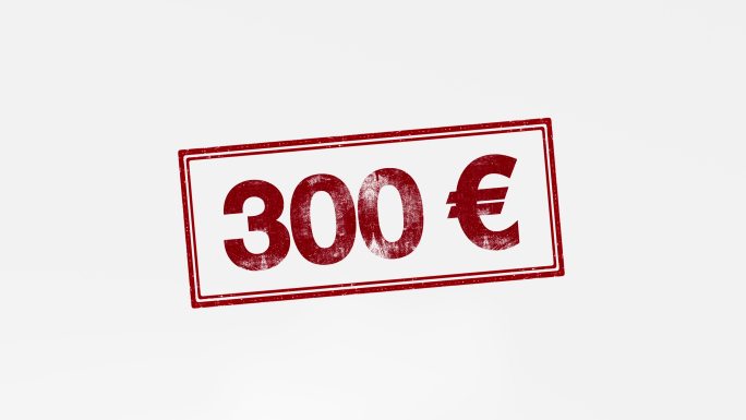 300欧元特效动画红印元素盖章