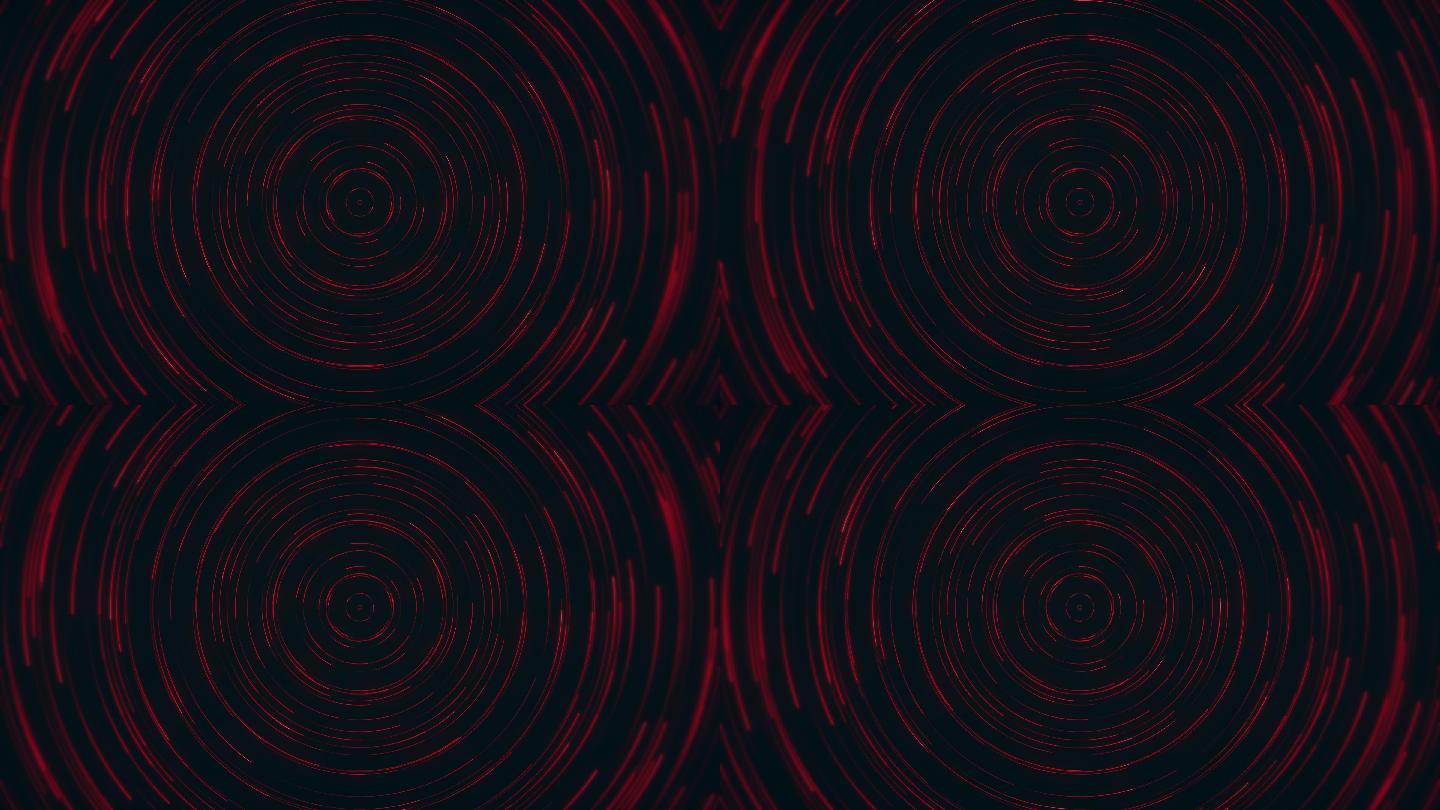抽象圆圈背景动画红色线条转动