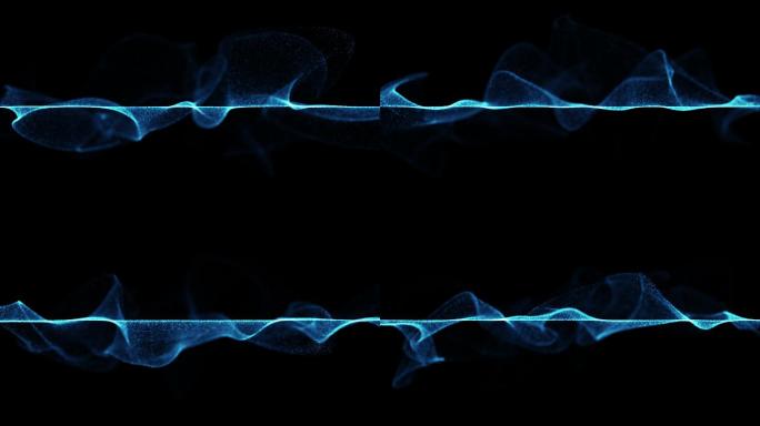 抽象粒子波图形分割线线条波动飞散飘动