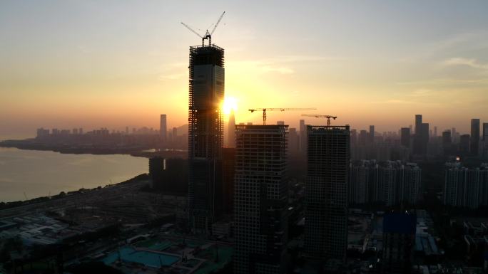 深圳湾超级总部瑧湾汇建设中航拍