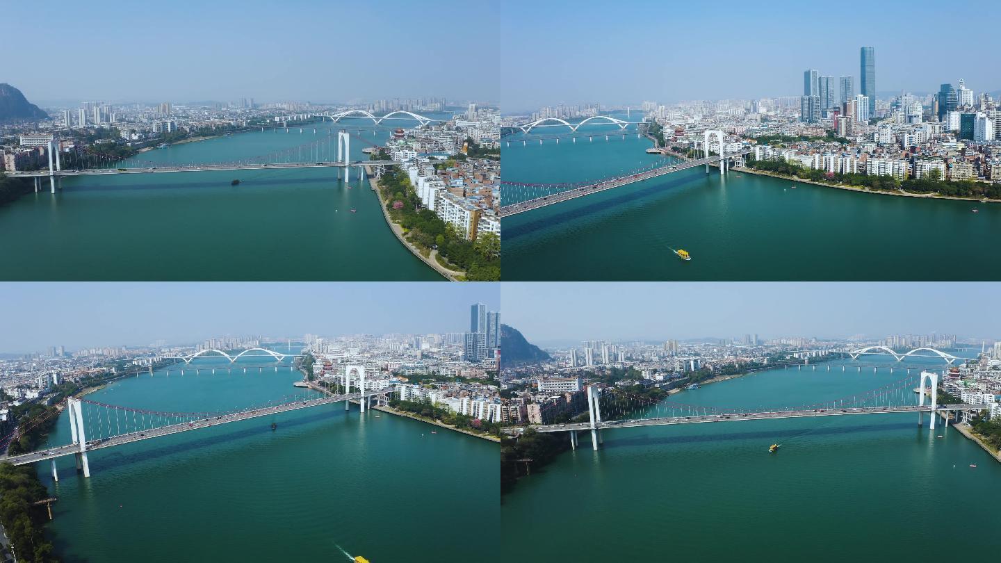 广西柳州柳江大桥航拍