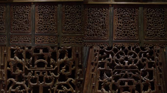 古代镂空木雕门扇一组