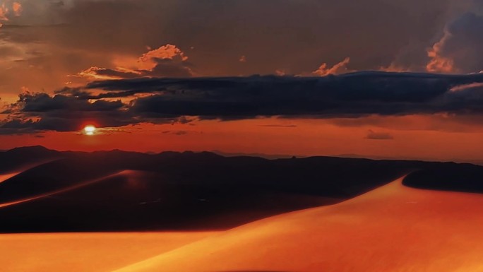 戈壁沙漠日落