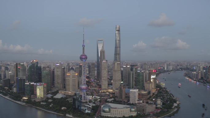 上海航拍素材 陆家嘴