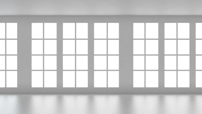 白色走廊光影意境画廊窗户简洁干净