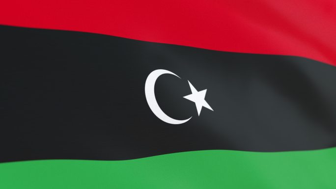 利比亚国旗特效视频
