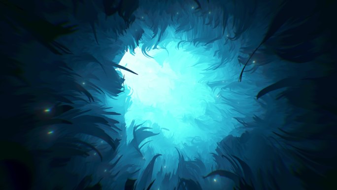 蓝色隧道背景洞穴动画虫洞黑洞空间穿梭