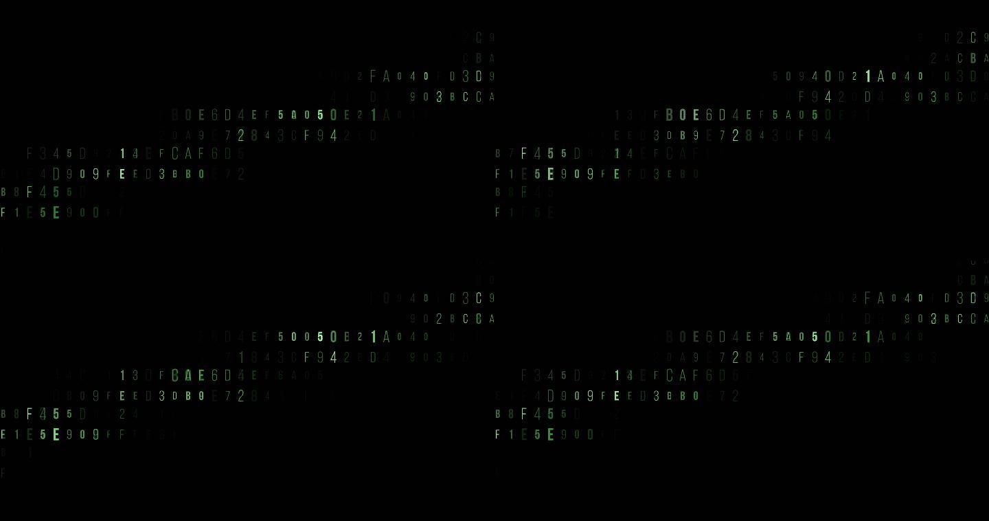 4k科技字母数字黑客帝国矩阵流动代码快闪