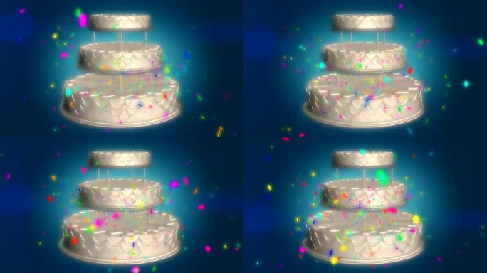 蛋糕的抽象背景蛋糕粒子庆祝