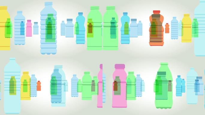 塑料饮料瓶动画政府MG动画数据人物商务宣