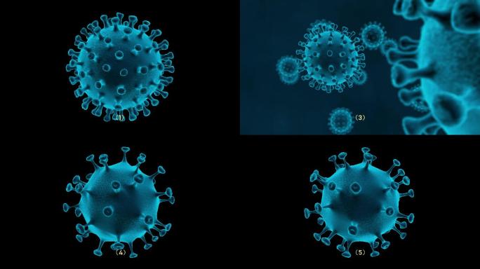 4k高清新冠病毒动画含通道含AE模板