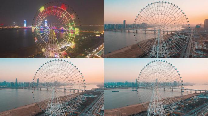 2022红谷滩大景城市日夜转换延时航拍1