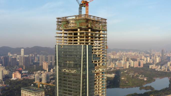 深圳湾超级总部瑧湾汇建设中航拍