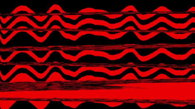 黑色和红色的波浪图案