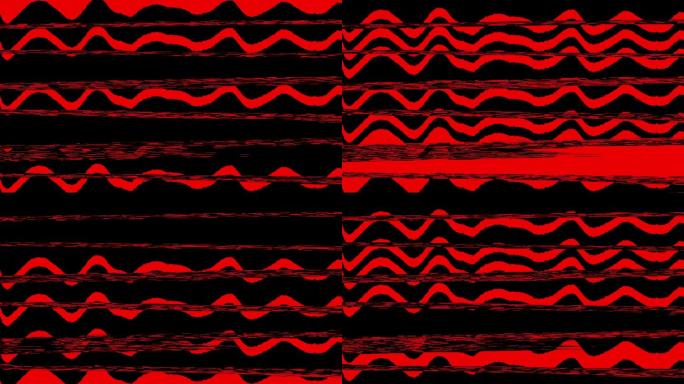 黑色和红色的波浪图案