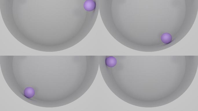圆形在旋转动画重力滚动的球