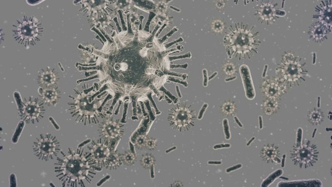 细菌特写新冠疾病医疗三维疫苗德尔塔