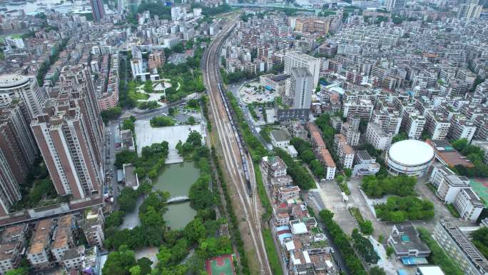 佛山三水城市景观航拍4K