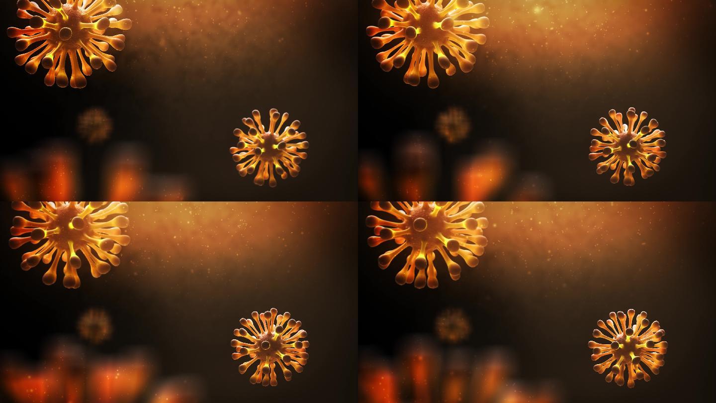 冠状病毒细胞新冠病毒细菌细胞微生物真菌