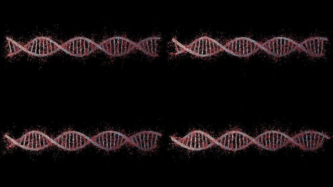 断裂的DNA结构特效视频