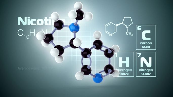 尼古丁分子特效视频