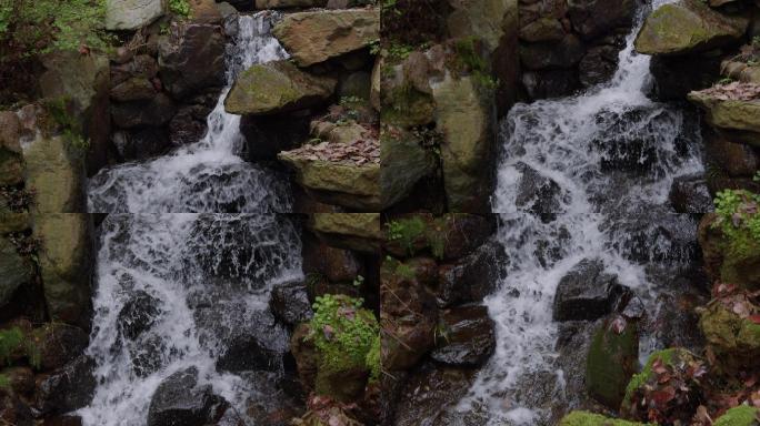 小溪瀑布水流水花慢速26