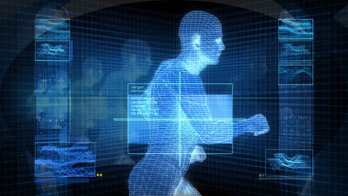 人体三维图全息投影生物技术扫描