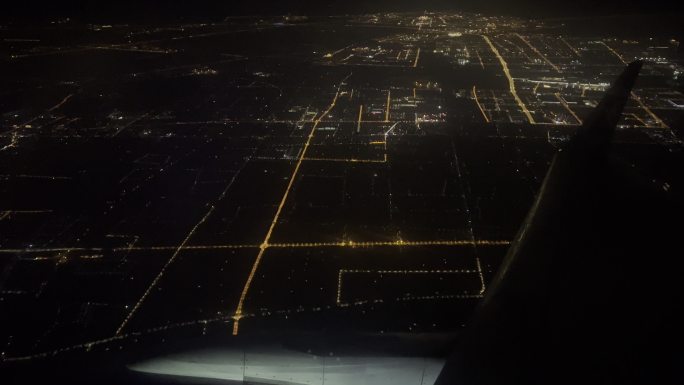 飞机 起飞 爬升 下降 降落 航拍 夜景