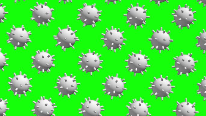 病毒动画绿屏绿幕抠像合成病菌