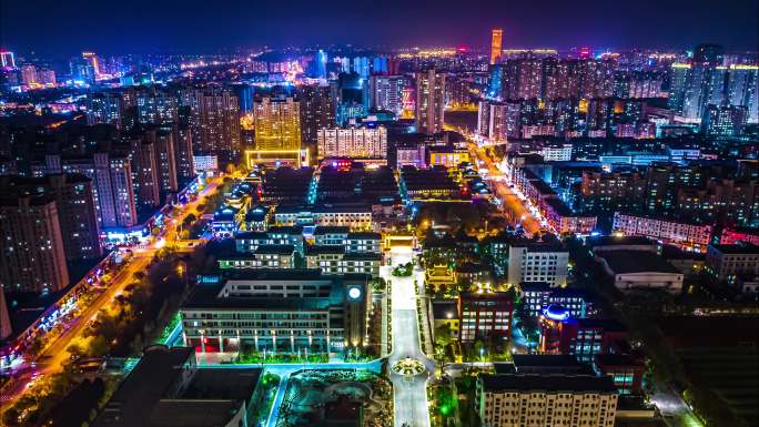 海安市最美航拍夜景海安高级中学夜景