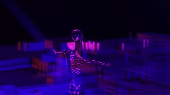 人体骨架3D元素科技