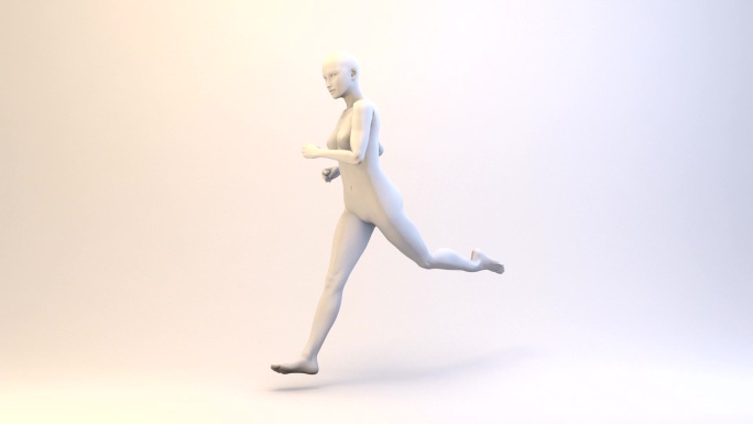 3D跑步女性动画栏目3D